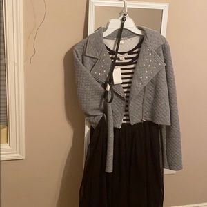 Knitworks dress set w jacket and belt